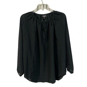 Mossimo Black Sheer Blouse Size Large